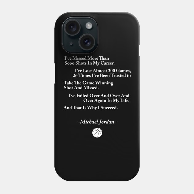 Michael Jordan quotes Phone Case by produdesign