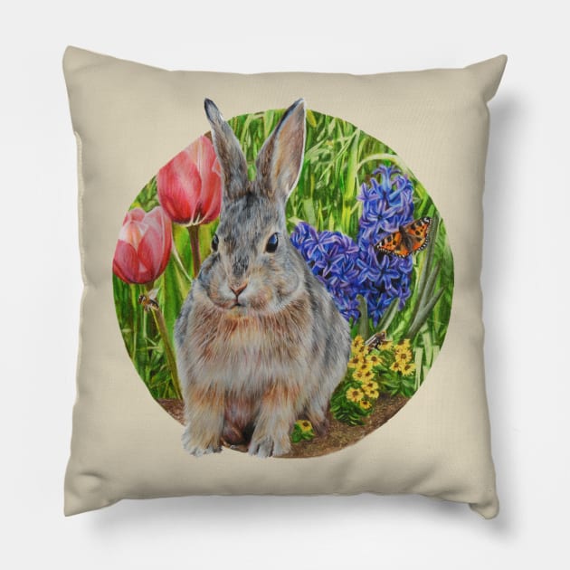 Easter Bunny Pillow by diamonddraws