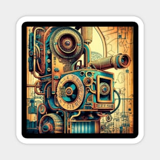 Steampunk Movie Camera Magnet