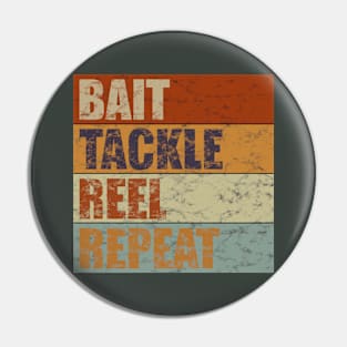 Bait Tackle Reel Repeat Retro Pin