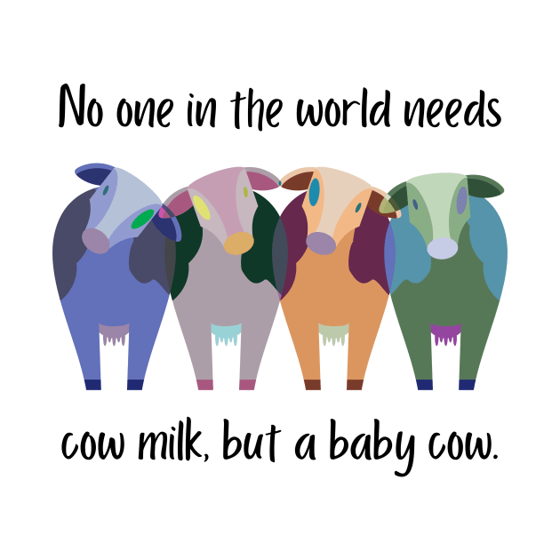 No One In The World Needs Cow Milk, But A Baby Cow | Vegetarian Vegan Nature Go Vegan Pig by mounteencom