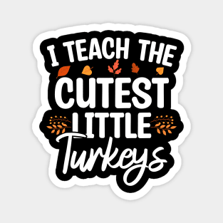 I Teach The Cutest Little Turkeys Magnet