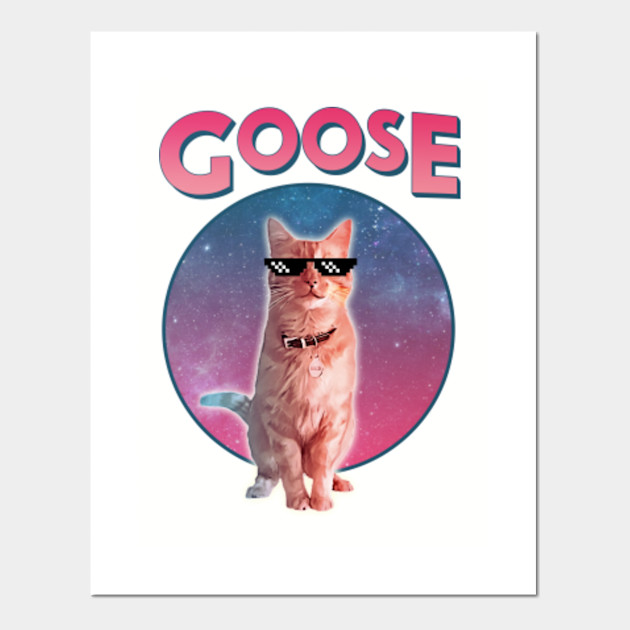 Goose The Cat Captain Marvel Goose The Cat Poster Und Kunst Teepublic De