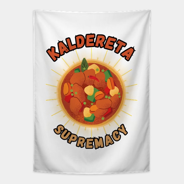 Kaldereta supremacy filipino food Tapestry by Moonwing