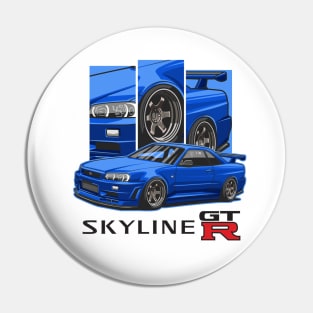 The Legendary Nissan Skyline GTR R34 Pin