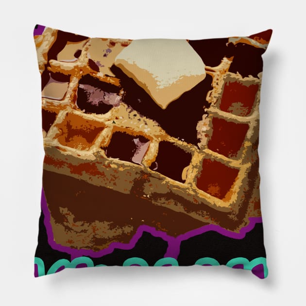 international waffle day 2020 yummy Pillow by Aleey