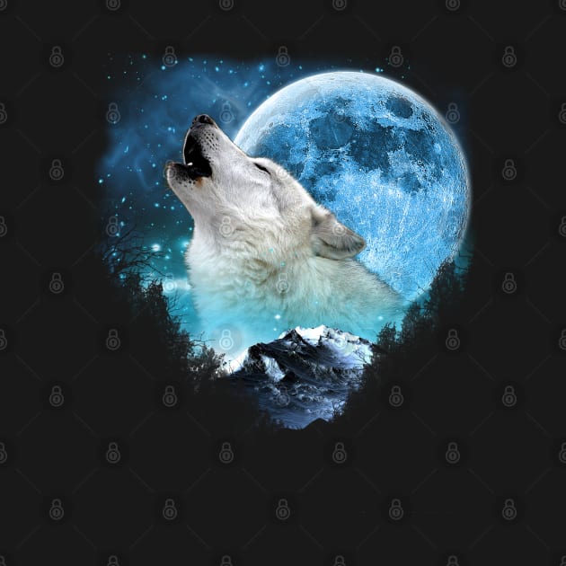 White Wolf Call Of The Wild Full Moon Escape by Ratherkool