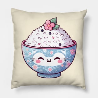 Cute Kawaii Rice Bowl Pillow