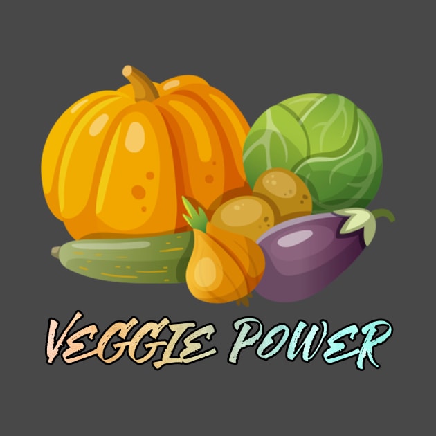 veggie power funny food vegetable by untagged_shop
