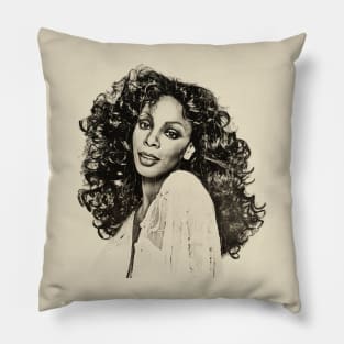 Donna Summer  portrait Retro Vintage Pillow