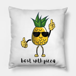 Cool pineapple dude wants pizza Pillow