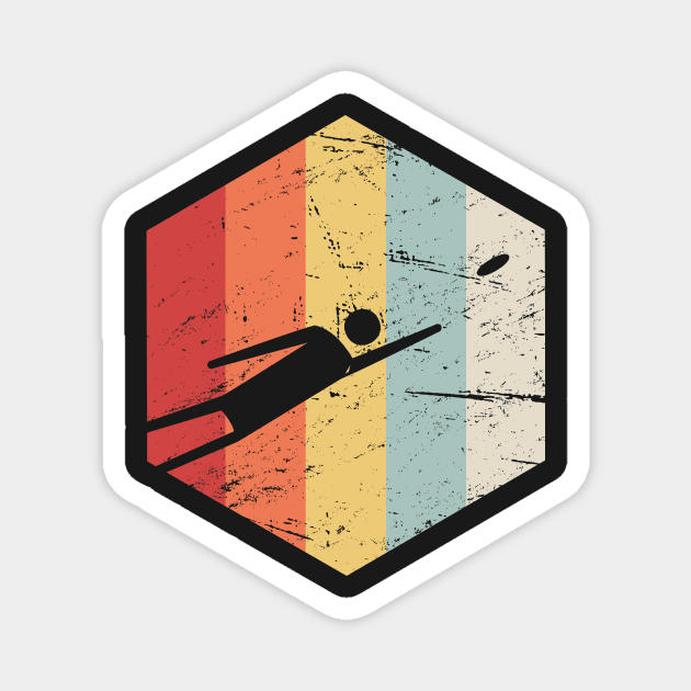 Retro Ultimate Frisbee Icon Magnet by MeatMan