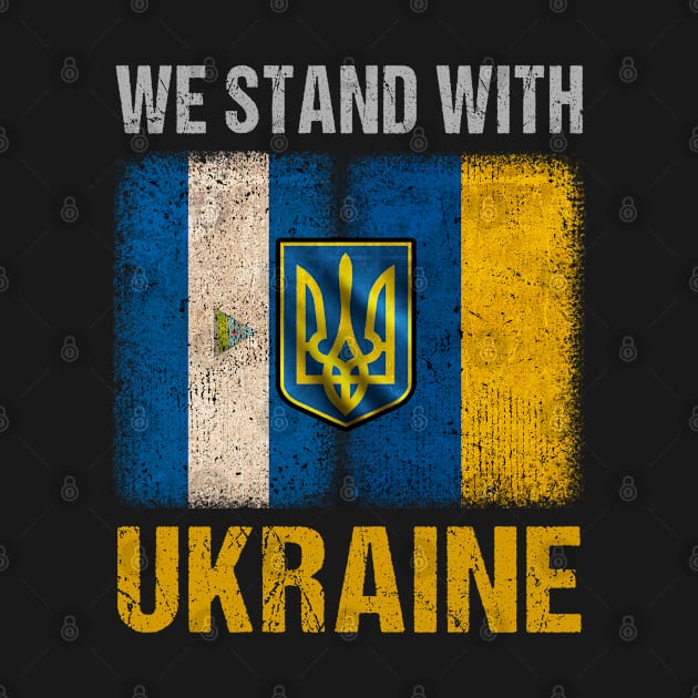 We Stand With Ukraine Ukrainian Flag Nicaragua Flag by snnt