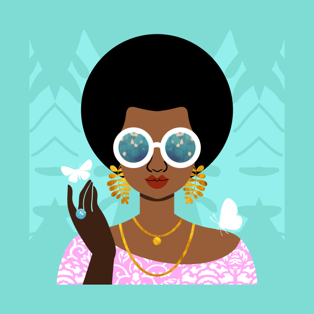 Afro Hairstyle Fashion Girl by tabithabianca