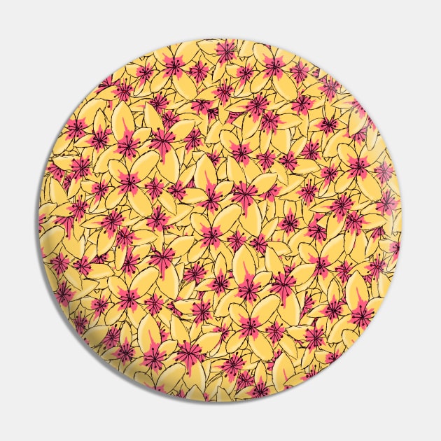 Little Yellow Flowers Pin by Swadeillustrations