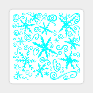 Snowing (White Background) Magnet