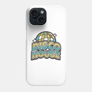 DISCO  HOUSE  - Y2K Disco Ball (gold/grey/blue) Phone Case