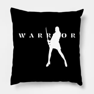 Warrior Princess Brandishing Her Sword Pillow