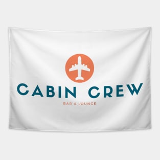 Retro Vintage Cabin Crew Lounge Bar Tapestry