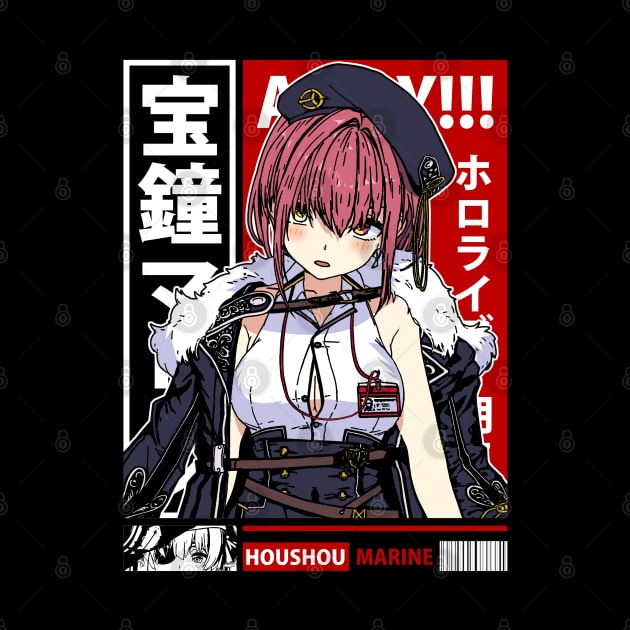 Houshou Marine short hair with beret by UDTee92