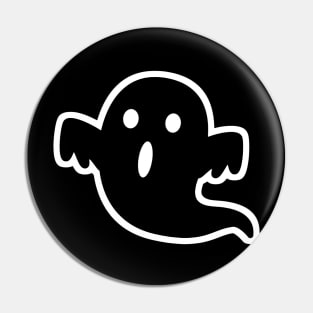 Minimalist Ghost Silhouette Halloween Pin