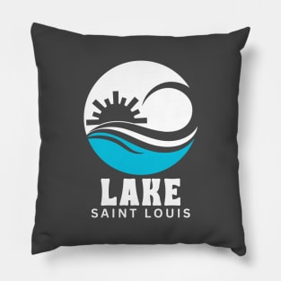 Lake Saint Louis Sun and the Wave Pillow