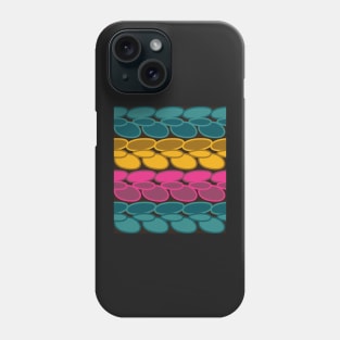 Pseudo crochet pattern with pink and teal Phone Case