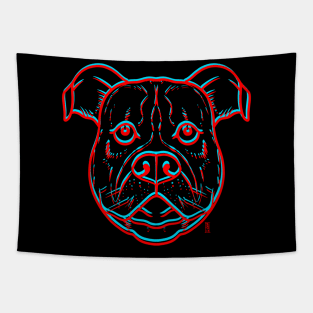 3D pitbull Tapestry