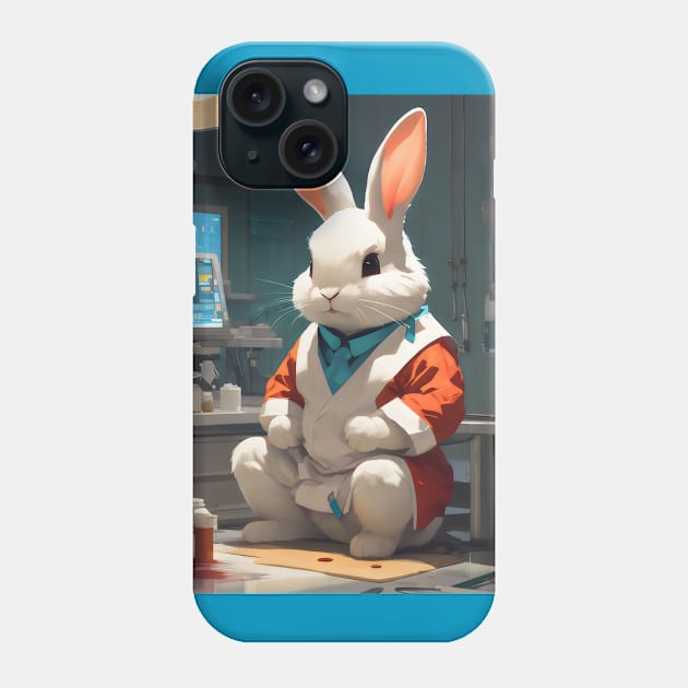 Doctor bunny rabbit Phone Case by Spaceboyishere