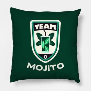 Team Mojito Cocktail Mint Funny Bartender Retro Pillow