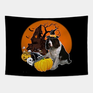 Happy Halloween Springer Spaniel Dogs Halloween Gift Tapestry