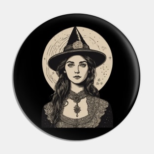 Vintage Witch Pin