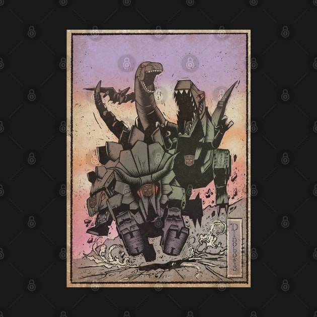 Dinobot ukiyo-e by Little Bad Wren 