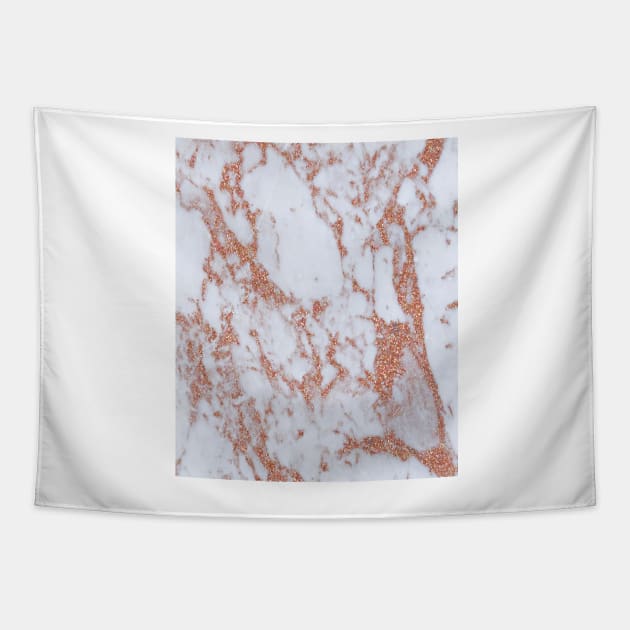 Intense rose gold marble Tapestry by peggieprints