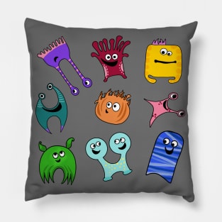 Colorful Monsters Pillow