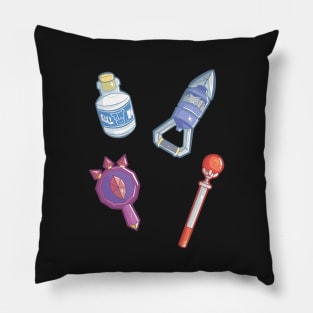 Zelda Items Stickers III Pillow