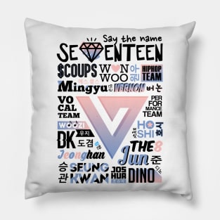 SEVENTEEN FONT COLLAGE 2 Pillow