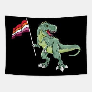 Funny Dinosaur Flag Lesbian Pride LGBT Gift Tapestry