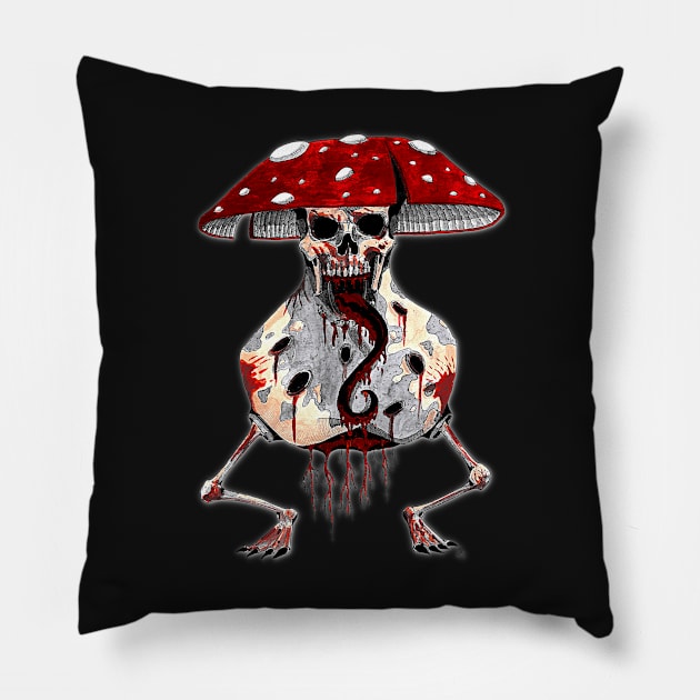 Evil Mushroom Pillow by Nogh.art