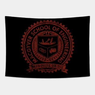 VINTAGE -  MacGyver School of Engineering Red Tapestry