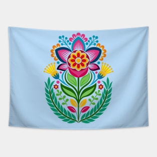 Floral mexican folk art design Tapestry