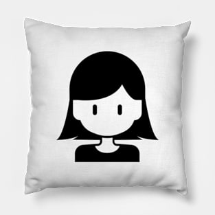 Minimalism Girl #1 Pillow