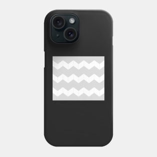 Abstract geometric pattern - zigzag - gray and white. Phone Case