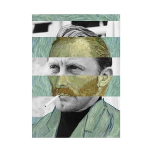 Self Portrait by Vincent Van Gogh and Kirk Douglas T-Shirt