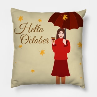 Hello october Pillow