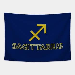 Astrology Sagittarius Sign Symbol Gold Tapestry