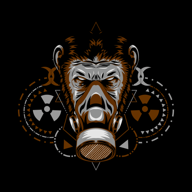 apes mask monkey ilustration by SHINIGAMII