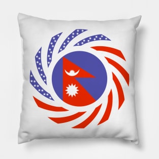 Nepalese American Multinational Patriot Flag Pillow