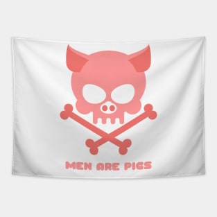 Animal Skull Pig Skull Men Are Pigs Men Are Trash Statement Evil Pig Tapestry