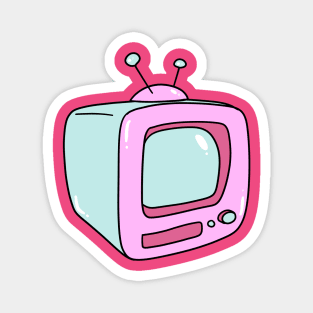 Pink Vintage TV Magnet